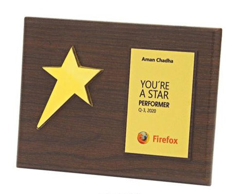 Wooden Star Plque