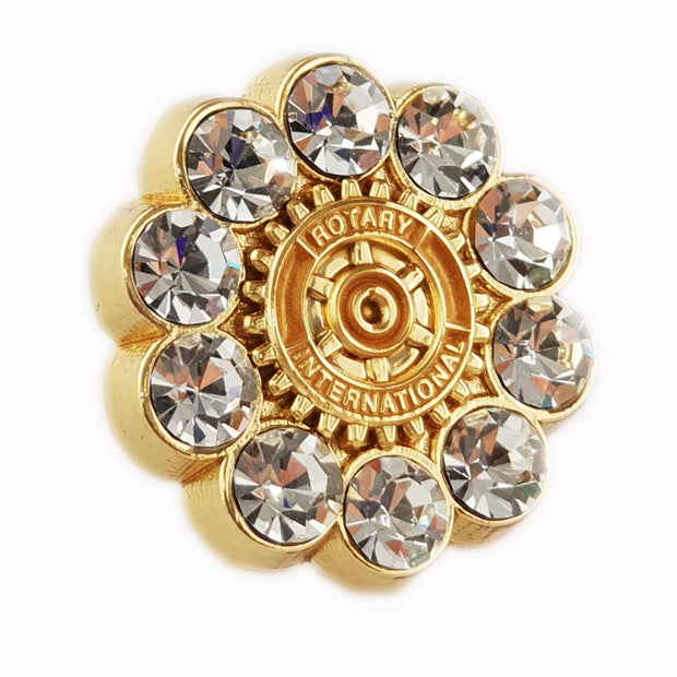 Fancy White Stone Pin (Also available with magnetic version) - Awards California
