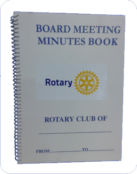Rotary Board Meeting Minute book