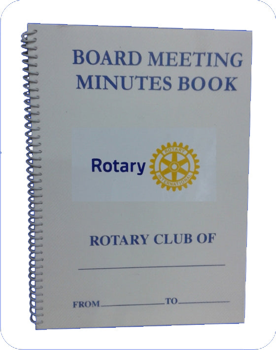 Rotary Board Meeting Minute book