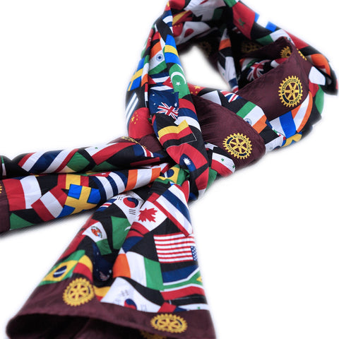 Rotary International Flag Silk Scarf - Awards California