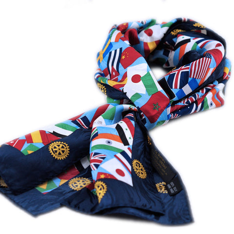 Rotary International Flag Silk Scarf - Awards California