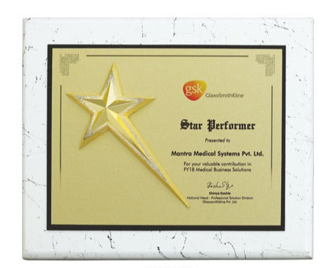 Star Wooden Plaque